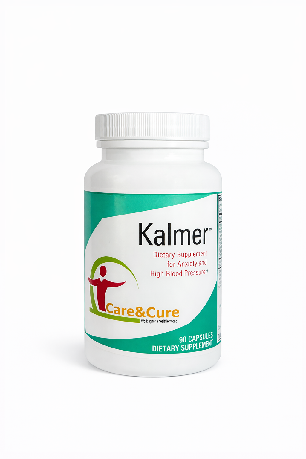 Kalmer stress cardiovascular supplement 90 capsules magnesium ashwagandha hawthorn UK Care and Cure