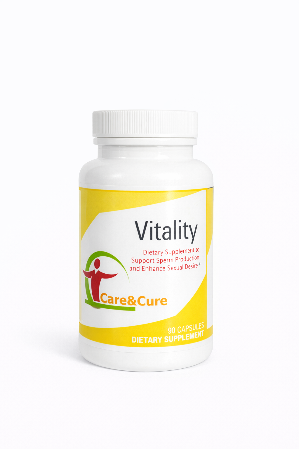 Vitality men vitality supplement 90 capsules maca tongkat ali tribulus L-arginine UK Care and Cure