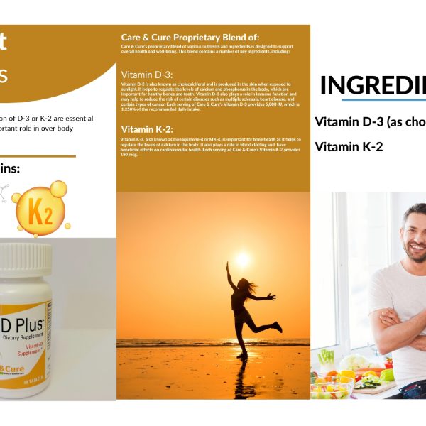 D Plus supplement facts Vitamin D3 cholecalciferol 5000 IU Vitamin K2 MK-4 150 mcg
